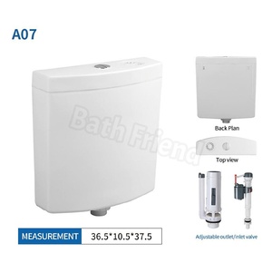 <span class=keywords><strong>Cisterna</strong></span> de Inodoro Moderna de Plástico Blanco de Doble Descarga, Montada en la Pared, Venta Directa de Fábrica, para Baño y Uso en Villas - Product Image 6