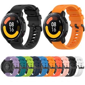 Montre de sport en silicone 20mm 22mm pour <span class=keywords><strong>Xiaomi</strong></span> <span class=keywords><strong>Watch</strong></span> 2 S4 S3 S2 <span class=keywords><strong>S1</strong></span> Active Redmi <span class=keywords><strong>Watch</strong></span> 5 Lite <span class=keywords><strong>Bracelet</strong></span> <span class=keywords><strong>Bracelet</strong></span> Orange Blanc - Product Image 1