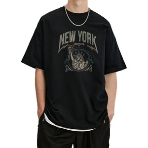 Verano 180 gramos 3D tela hombres Camiseta de manga corta Europa y Estados Unidos todas las camisetas sueltas casuales a juego - Product Image 5