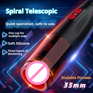 RENDS Copa Vibradora Telescópica en Espiral con Ventosa, Copa de Avión Eléctrica Totalmente Automática para Hombre, Juguete Sexual para Adultos - Product Image 5