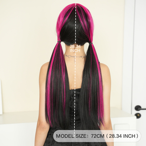 Disfraz Pigtail Trenzas Cosplay Peluca Halloween Drag Queen <span class=keywords><strong>para</strong></span> Suicide Squad Peluca de pelo sintético - Product Image 3