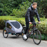 Remorque de vélo pour enfants, camping-car d'extérieur, remorque de bicyclette avec 2 roues, livraison gratuite