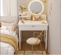 Table de toilette moderne simple et luxueuse avec éclairage, petite nouvelle coiffeuse pour la famille, 2025