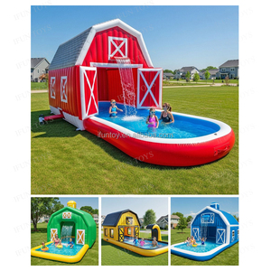 Château gonflable rose Princesse avec <span class=keywords><strong>piscine</strong></span>, parc aquatique extérieur pour enfants, <span class=keywords><strong>piscine</strong></span> gonflable commerciale en PVC pour enfants - Product Image 5
