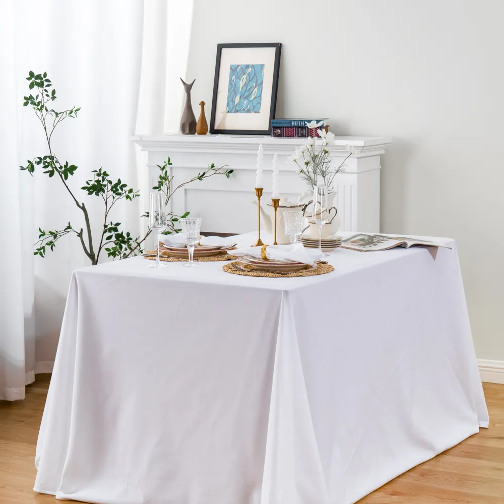 Benutzer definierte Größe Farbe Weiche Tisch dekoration Tischdecke Serviette Tischset für Veranstaltungen Hochzeits feier Jubiläum Polyester mit Baumwoll gefühl