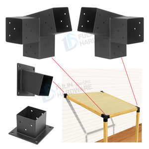 סוגריים ערכת פרגולה מתכת 4x4. הר קיר 15 מעלות מרופטות גג דיזי פרגולה סוגריים עבור גזיבו פרגולה - Product Image 1