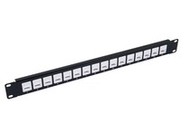 Panel de Conexiones de Red Modular de 19 Pulgadas 1U para Montaje en Rack, 16 Puertos, Sin Cables, Compatible con Cat5e Cat6 Keystone, CE RoHS