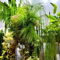 Feuillage Artificiel Vert en Soie à Suspendre au Mur pour Mariage, Thanksgiving, Décoration d'Hôtel 30cm 190cm Vente en Gros