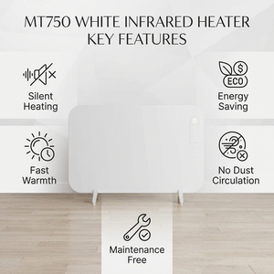 Dernier modèle <span class=keywords><strong>de</strong></span> panneau chauffant infrarouge intelligent WiF750W blanc autoportant, <span class=keywords><strong>chauffage</strong></span> électrique intelligent pour salon et chambre, ultra-mince 12 mm - Product Image 3