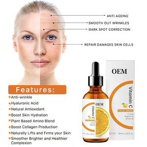 Siero schiarente con vitamina C acido ialuronico vitamina E anche il tono della pelle migliora l'aspetto delle macchie scure linee sottili E rughe - Product Image 2