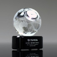 Grosir K9 jam kristal kaca dan kristal Jam olahraga bola meja Piala 3D jam Laser terukir tema hewan teknik ukiran