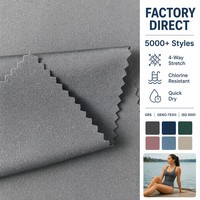 Tela de Punto Personalizada de Poliéster y Spandex de Alta Elasticidad de 200 g/m², Lisa, Suave, Transpirable y de Secado Rápido para Trajes de Baño y Ropa de Playa