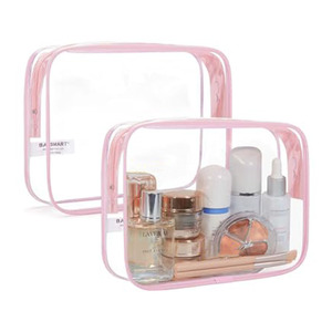Bolsa de Cosméticos de PVC de Alta Transparencia, Organizador de Maquillaje Portátil de Viaje, Bolsa de Aseo Multifuncional Impermeable - Product Image 6