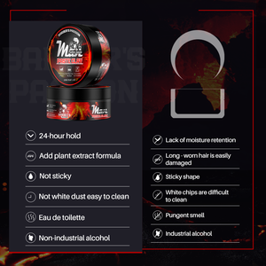 Barberpassion Factory free shiny strong hold natural hair clay paste men custom private label - Product Image 3
