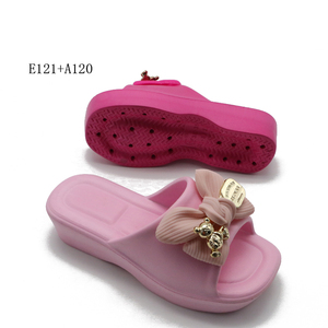 Sandalias de tacón con logotipo personalizado para mujer, zapatillas deslizantes - Product Image 3