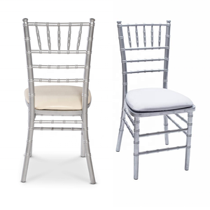 Chiavari <strong>Silver</strong> Solid Wood Durable Stackable <strong>Chair</strong> with Modern Design Oak Finish - Product Image 1