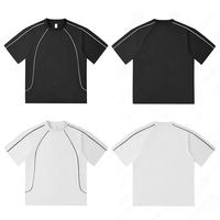 Camiseta Unisex de Algodón de 230 g/m² a Precio de Fábrica - Camiseta Negra Extra Grande con Estampado 3D Personalizado de Alta Calidad