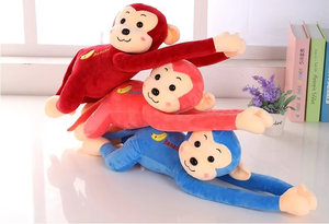 ตุ๊กตาหมีกำมะหยี่แบบกำหนดเอง ของเล่นตุ๊กตาสัตว์แขนยาว ตุ๊กตาผ้ากำมะหยี่นุ่ม บรรจุใยฝ้าย PP สำหรับเป็นของขวัญในงานปาร์ตี้ - Product Image 3