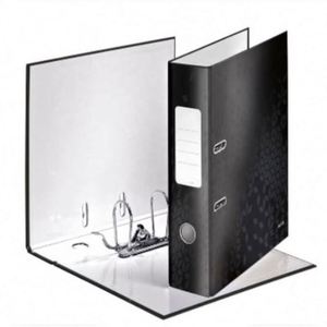 Classeurs à levier A4 noirs, largeur de dos 80 mm, gamme WOW, lot de 10, design variable - Product Image 2