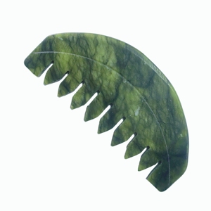 Natural Xiuyan Jade Acupressure Comb for <b>Head</b> and Facial Meridian <b>Massage</b> OEM Custom Logo - Product Image 3