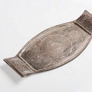 Bandeja decorativa Oriental antigua para servir - Product Image 1