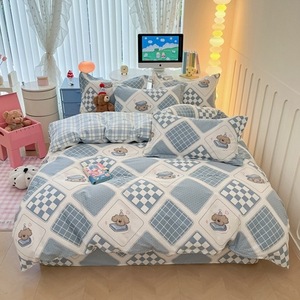 High End Customized 3 Piece 100% Cotton Student <b>Single</b> Size Printed Comforter <b>Bedding</b> Set for Home Use - Product Image 5