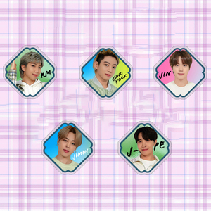 Broche de acrílico hecho a mano y duradero con foto de los ídolos RM, JiMin, V y <span class=keywords><strong>JungKook</strong></span> de BTS, ideal para jóvenes. - Product Image 1