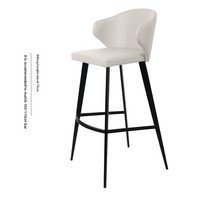 Tabouret de bar moderne et minimaliste en bambou, chaise haute pour usage domestique, chaise de table d'îlot, mobilier de bar design minimaliste de style italien