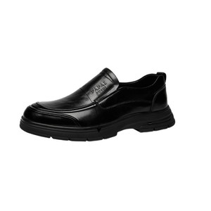 Mocassins en cuir pour homme Papai, noirs, en cuir de vachette pleine fleur, talon moyen, semelle épaisse, à enfiler, chaussures décontractées et habillées, tailles 39 40 41 42 43 - Product Image 5