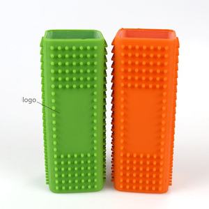 <b>Silicone</b> Pet Massage Brush Set For Dogs Cats Soft Bristles Deep Cleaning Bathing <b>Tool</b> Colorful Non Slip Design - Product Image 2