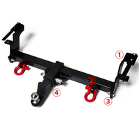 Barre de protection arrière tout-terrain pour Suzuki Jimny JB64 JB74 2018+ Nouveaux pare-chocs de voiture Point de remorquage Attelage de remorquage découpé pour la remorquage