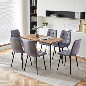 Moderno ristorante di lusso <span class=keywords><strong>cucina</strong></span> sala da pranzo mobili struttura in metallo nordico in velluto imbottito <span class=keywords><strong>sedie</strong></span> da pranzo per tavolo - Product Image 4