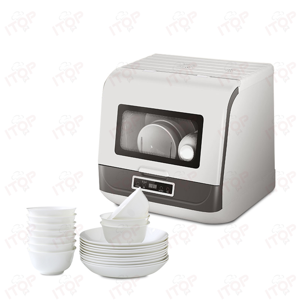 800w Countertop Electric Smart Mini Dish Washer Kitchen Dish Bowl Washing Machine for Home Use