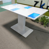 Table tactile intelligente à quatre écrans de 13.3 pouces en aluminium pour restaurant à commande automatique et café de type capacitif
