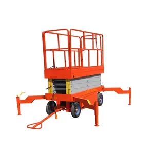 Mobile Trailer Mounted Electric Hydraulic Man Scissor Lift 1000 kg Aerial Working Lift