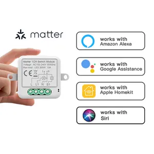Matter Switch Module Breaker Wireless Remote DIY Relay Matter Smart Home Light Switch 1 2 3 4 Gang