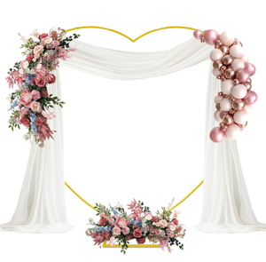 Arco di Palloncini a Forma di Cuore in Ferro Dorato da 2m di Diametro per Decorazioni di San Valentino e Matrimoni - Product Image 4