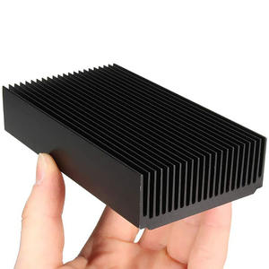 Zwart Geanodiseerd Geëxtrudeerd Koellichaam Anodiseren Aluminium Koeler Extrusie Profiel - Product Image 1