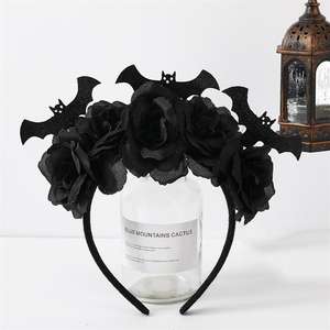 Diademas de Murciélago para Mujeres y Niñas, Accesorios para el Cabello con Flores para Fiestas de Carnaval y Halloween - Product Image 3