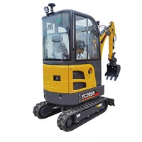 Mesin Pengolah Tanah Efisiensi Tinggi Kapasitas Bucket 0.05m³ Excavator Crawler 13.4Kw YC20SR untuk Konstruksi Jalan