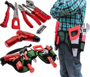 Ensemble d'outils en plastique pour enfants ceinture de travail avec accessoires bricolage Construction semblant jouer perceuse de travail pour les enfants - Product Image 4