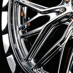 Juego de 2 Ruedas Forjadas en Negro y Dorado de 20, 21 y 22 Pulgadas con Diseño Multirradio para Lamborghini Revuelto, Huracán, <span class=keywords><strong>Aventador</strong></span> <span class=keywords><strong>SVJ</strong></span>, <span class=keywords><strong>Ferrari</strong></span> F8, SF90, Roma 812 - Product Image 2