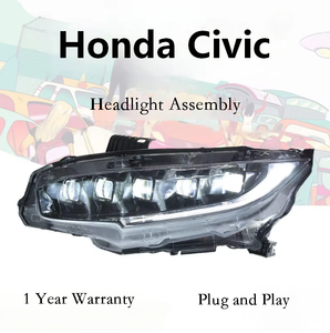 Conjunto de Faros Delanteros LED Modificados de Cinco Lentes con Encendido Automático Azul de un Toque, Luz Diurna y Señal de Giro para Honda Civic 16-21 - Product Image 1