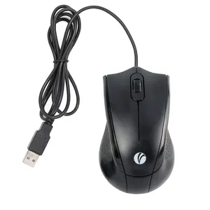 VCOM Hot Selling ABS Wired Mouse With USB Port Support Customization For Desktop PC Laptop 1200 DPI