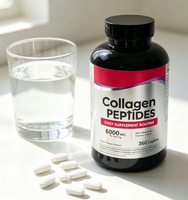 Коллагеновые пептиды OEM Super Collagen Peptides, 360 капсул, для взрослых, 3 в 1, с витамином биотином, для красоты.