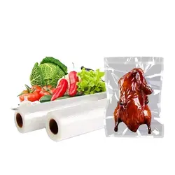Sac en plastique sous vide Sac de conservation des aliments pour machine à emballer sous vide Garder frais Plastique PAPE de qualité alimentaire biodégradable