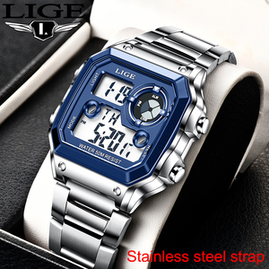 <span class=keywords><strong>Reloj</strong></span> Deportivo Digital <span class=keywords><strong>LIGE</strong></span> <span class=keywords><strong>2022</strong></span> para Hombre, Relojes de Buceo Creativos, <span class=keywords><strong>Reloj</strong></span> de Pulsera de Acero Inoxidable, Relojes Despertador, <span class=keywords><strong>Reloj</strong></span> Masculino - Product Image 3