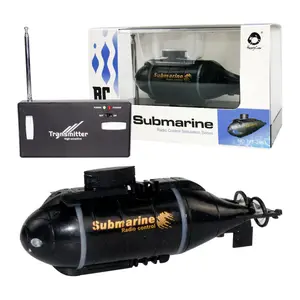 Brinquedo submarino elétrico rc, brinquedo awesome mini 4/6ch com controle de rádio, presente de barco para crianças