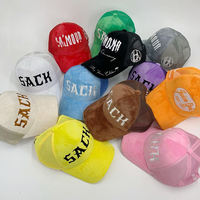 Casquettes de camionneur en velours pelucheux et maille, style Y2K, Hip-hop, Skate, multi-styles, gothique, streetwear, brodées