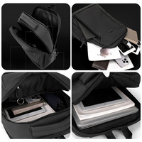 Nouveautés Sac à dos pour ordinateur portable unisexe imperméable en Oxford de 15 pouces avec fermeture éclair, décontracté, pour étudiants, portable, pour les trajets quotidiens